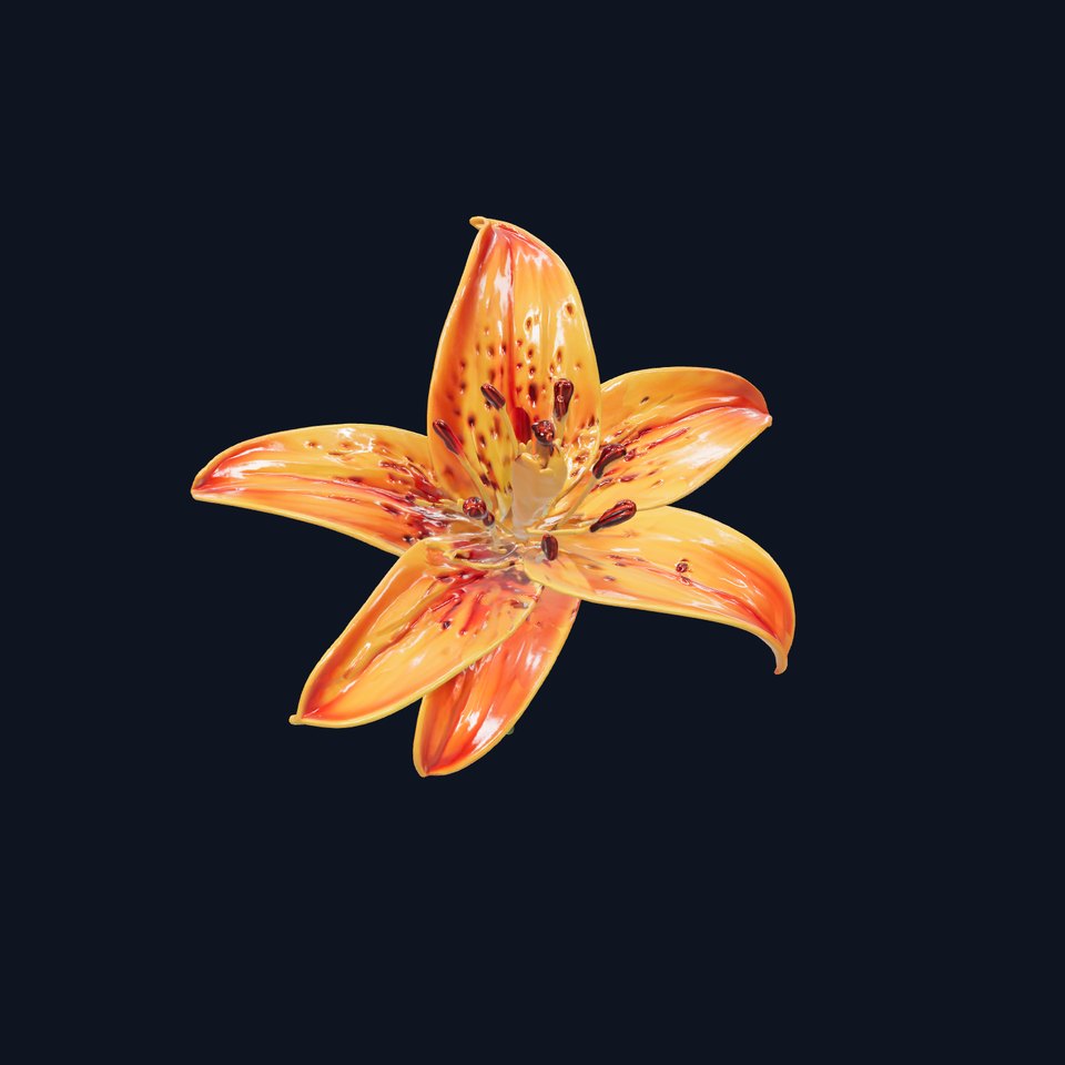 Tiger Lily Flower Realistic Model Pack